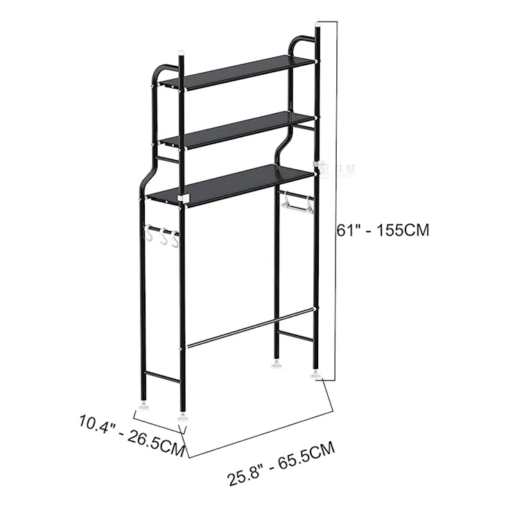 Black Ordinary Washing Machine Rack