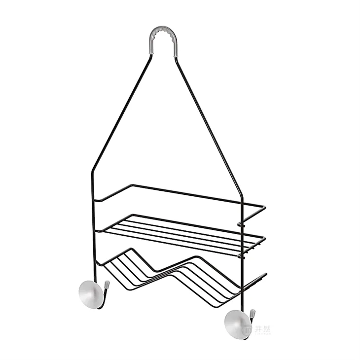 Black Rustproof Shower Rack